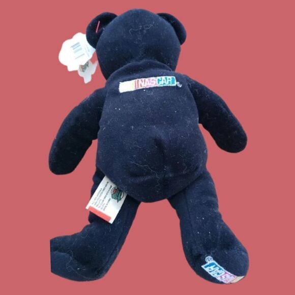 NWT 2002 Nascar Dale Earnhardt Sr Team Speed Bears Black Teddy Bear Beanie Plush - Picture 3 of 3